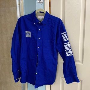 “Ford” Motors Long sleeve button-down shirt size large Ford Built tough logo.